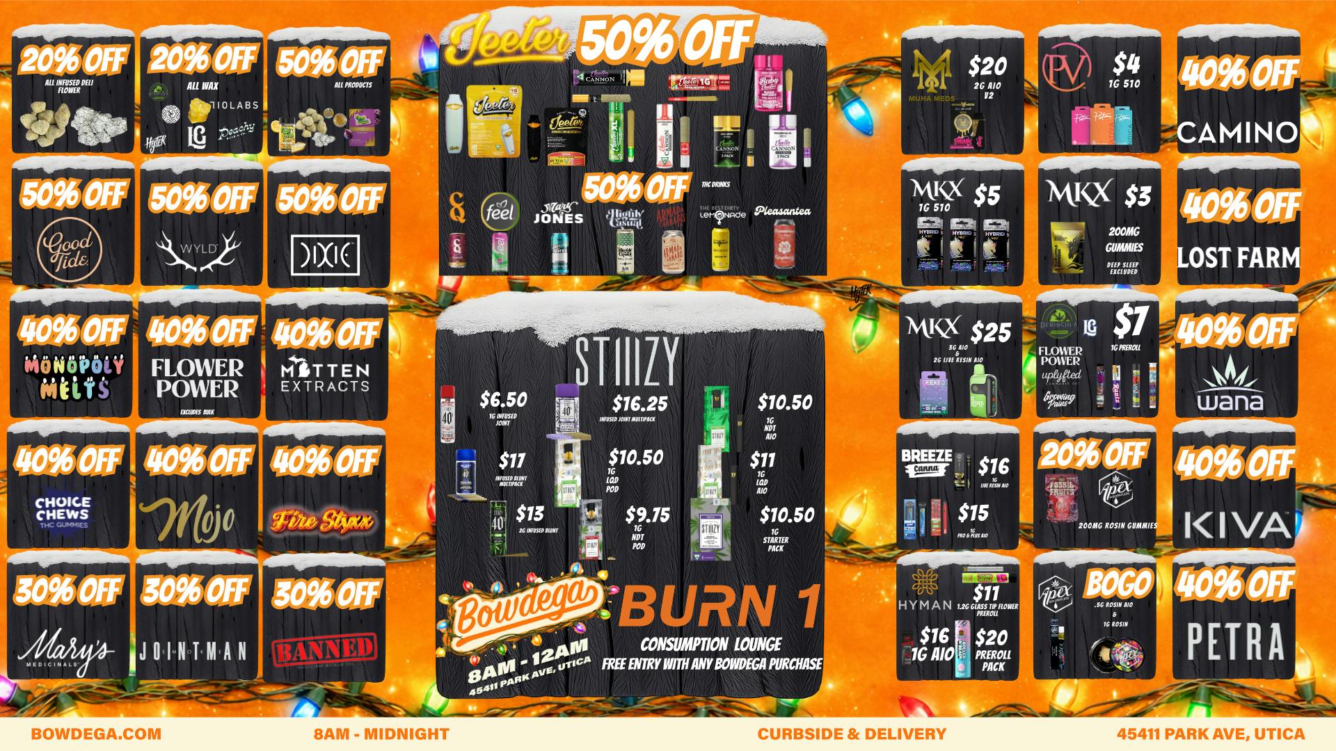 BOWDEGA UTICA - REC - OPEN LATE Bowdega Utica Open Until Midnight!