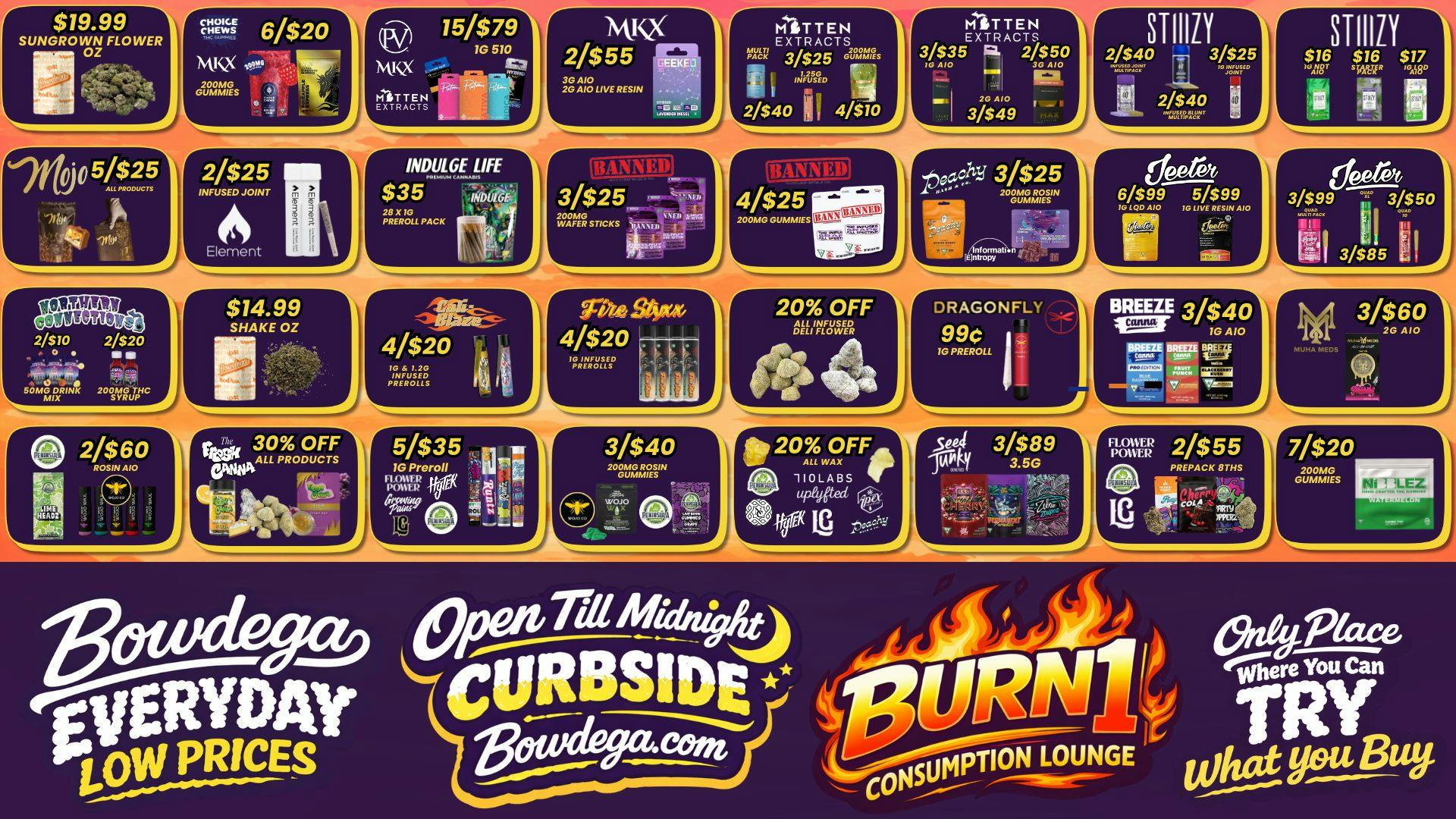 BOWDEGA UTICA - REC - OPEN LATE Bowdega Utica Open Til Midnight