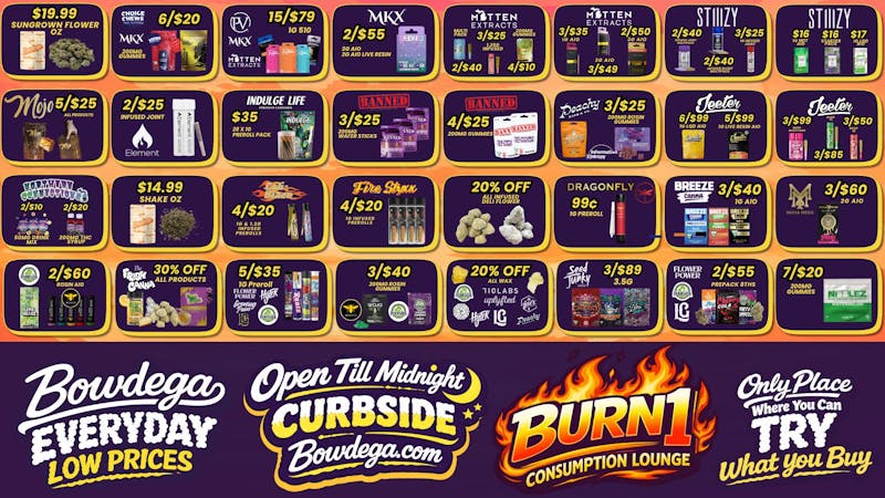 BOWDEGA UTICA - REC - OPEN LATE Bowdega Utica Open Til Midnight