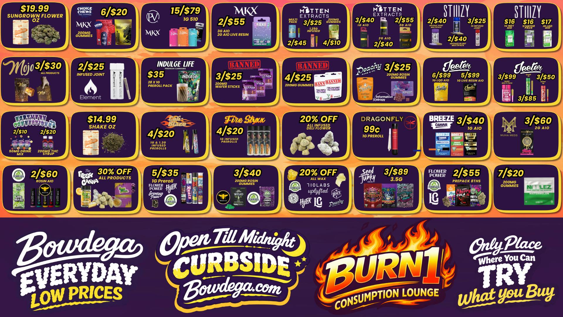 BOWDEGA UTICA - REC - OPEN LATE Bowdega Utica Open Til Midnight