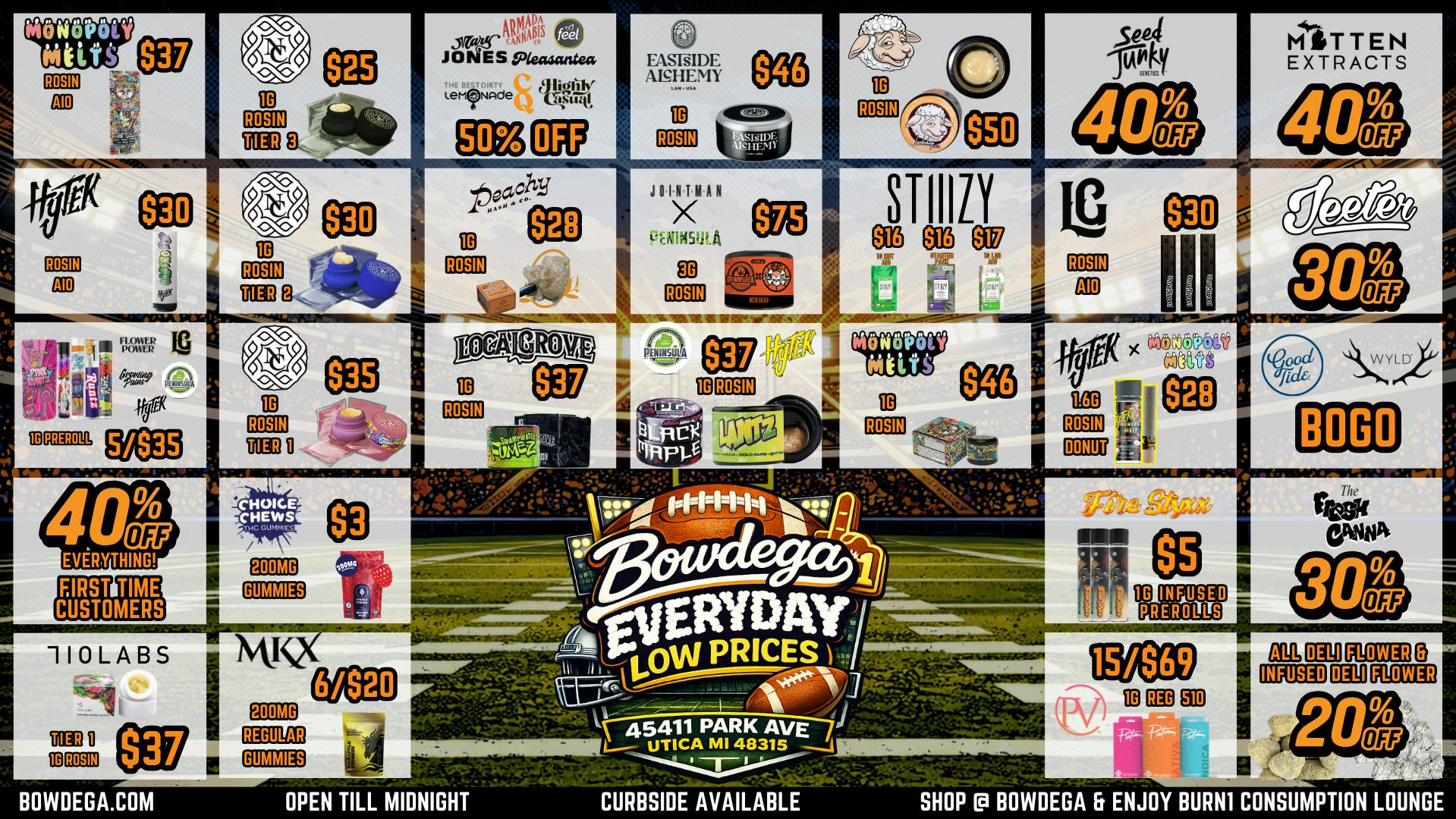 BOWDEGA UTICA - REC - OPEN LATE Bowdega Utica Open Until Midnight!