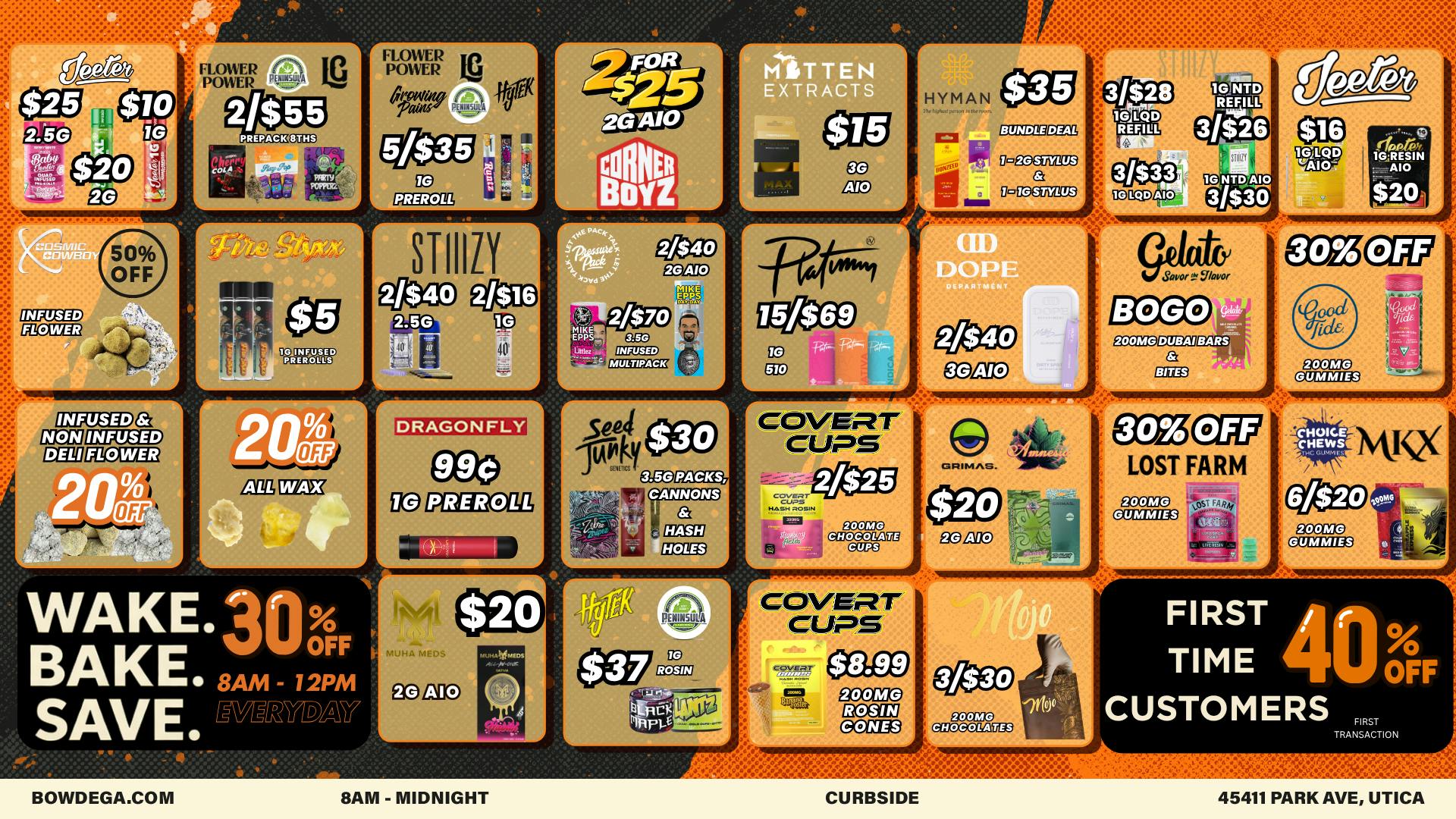 BOWDEGA UTICA - REC - OPEN LATE Bowdega Utica Open Until Midnight!