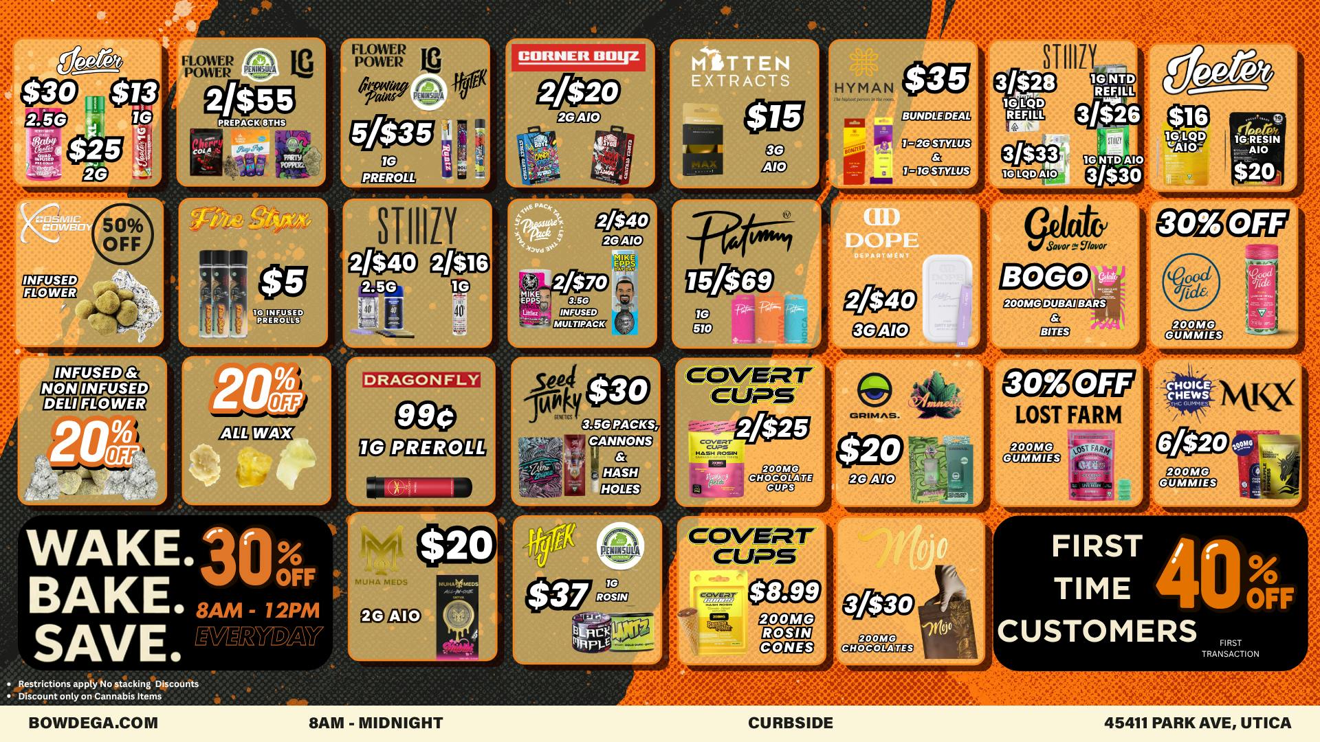 BOWDEGA UTICA - REC - OPEN LATE Bowdega Utica Open Until Midnight!