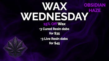 OBSIDIAN HAZE Wax Wednesday at Obsidian Haze - Save on dabs