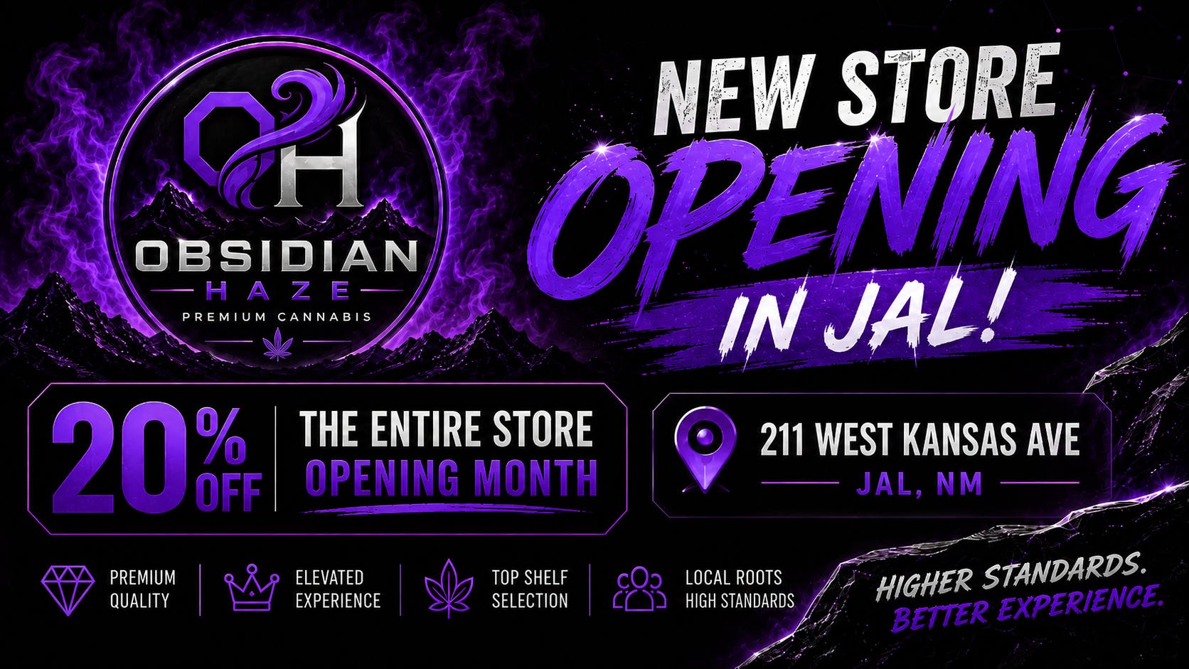 Obsidian Haze - Eunice Obsidian Haze Jal Now Open - 20% Off Store Wide