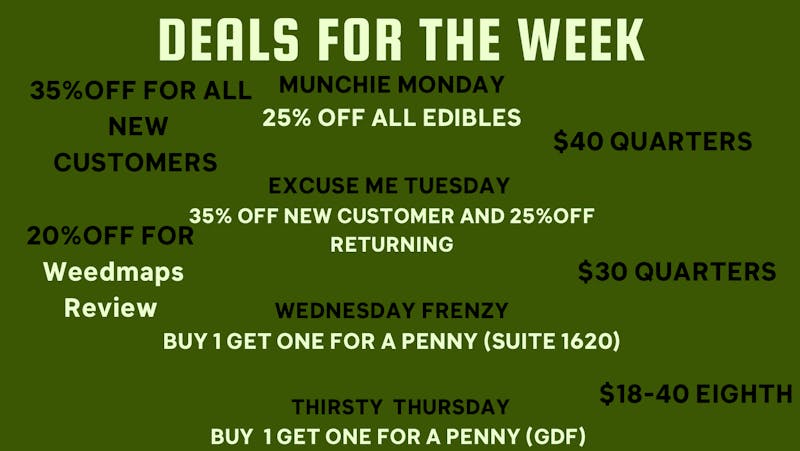 420 Columbus DEALS OF THE WEEK