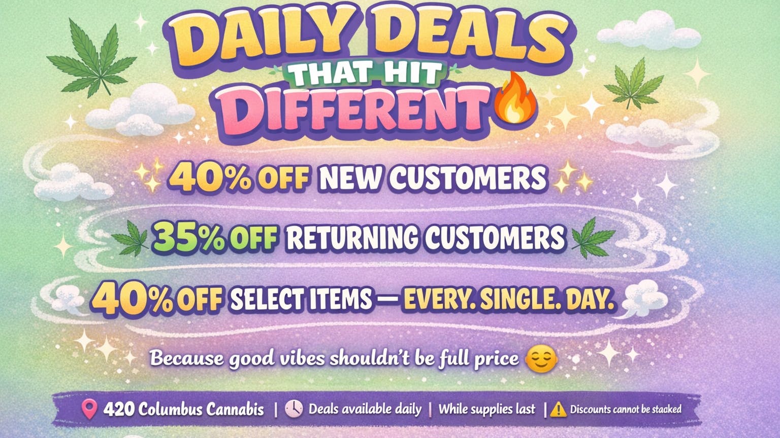 420 Columbus DEAL OF THE DAY!!!