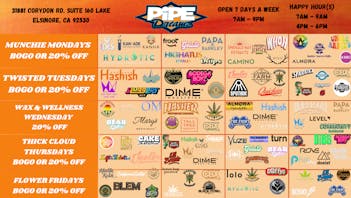 Pipe Dreamz WEEKLY BRAND SPECIALS