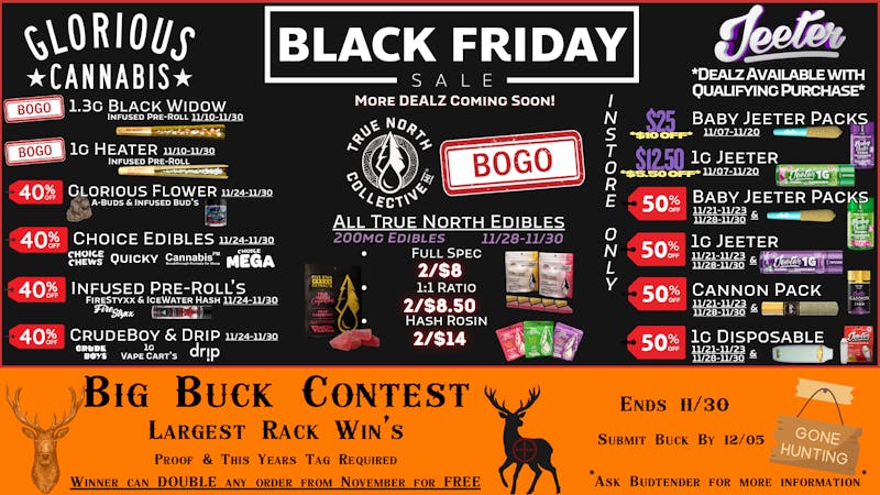 Dealz Cannabis Collective Black Friday DEALZ!