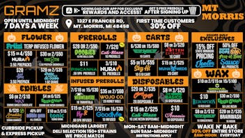 Gramz Cannabis - Mt. Morris OPEN UNTIL MIDNIGHT 7 DAYS A WEEK