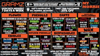 Gramz Cannabis - Mt. Morris OPEN UNTIL MIDNIGHT 7 DAYS A WEEK