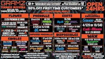 Gramz Cannabis - Three Rivers OPEN UNTIL MIDNIGHT 7 DAYS A WEEK!