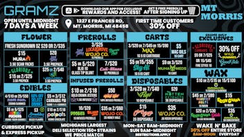 Gramz Cannabis - Mt. Morris 🔥OPEN UNTIL MIDNIGHT 7 DAYS A WEEK🔥