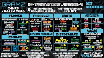 Gramz Cannabis - Mt. Morris NOW OPEN 24 HOURS 7 DAYS A WEEK!