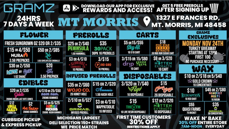 Gramz Cannabis - Mt. Morris NOW OPEN 24 HOURS 7 DAYS A WEEK!!