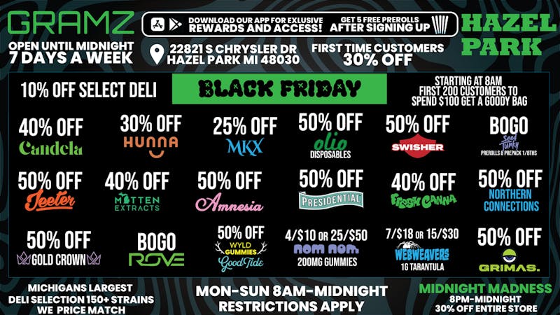 Gramz Cannabis - Hazel Park 🔥 BLACK FRIDAY AT GRAMZ HAZEL PARK! 🔥