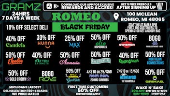 Gramz Cannabis - Romeo 🔥 BLACK FRIDAY AT GRAMZ ROMEO! 🔥