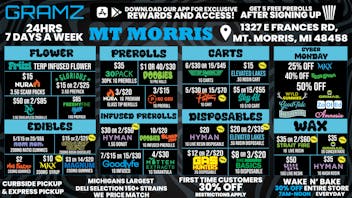 Gramz Cannabis - Mt. Morris OPEN 24 HOURS 7 DAYS A WEEK!
