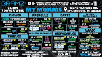 Gramz Cannabis - Mt. Morris OPEN 24 HOURS 7 DAYS WEEK!!!