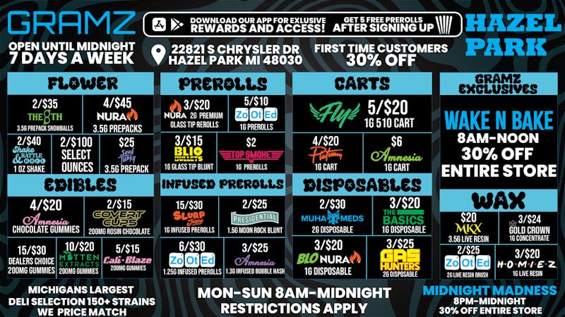 Gramz Cannabis Delivery 🔥 OPEN UNTIL MIDNIGHT DAILY