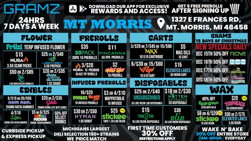 Gramz Cannabis - Mt. Morris KEEP MT MORRIS LIT 24/7