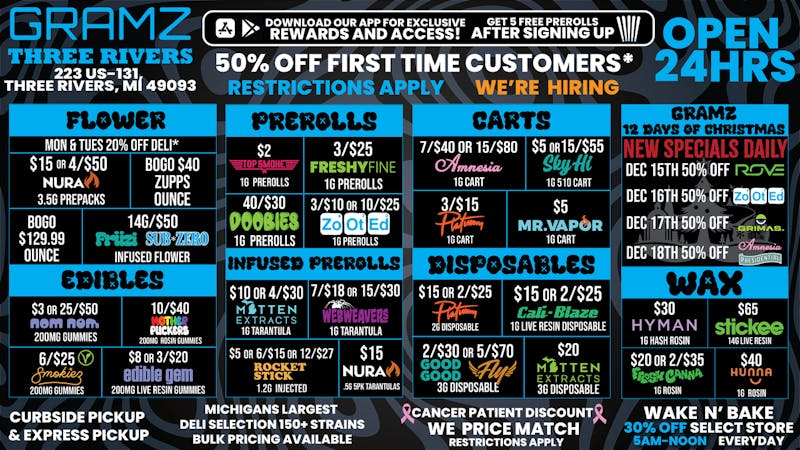 Gramz Cannabis - Three Rivers KEEP THREE RIVERS LIT 24/7