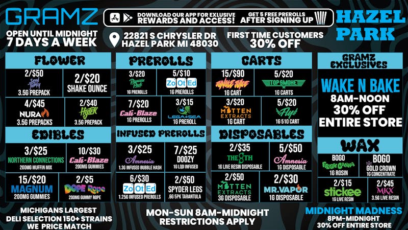 Gramz Cannabis Delivery SHOP SMART. SHOP GRAMZ