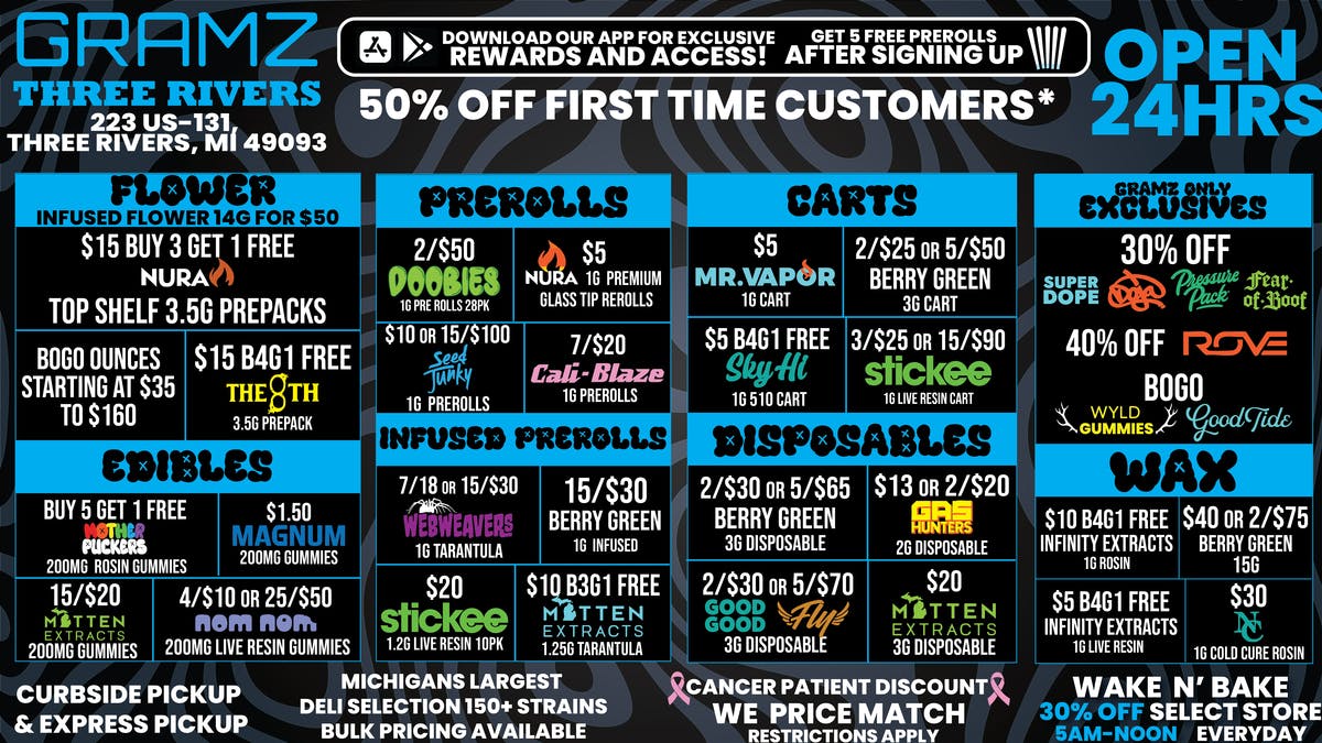 Gramz Cannabis - Three Rivers THREE RIVERS’ #1 DEAL DESTINATION