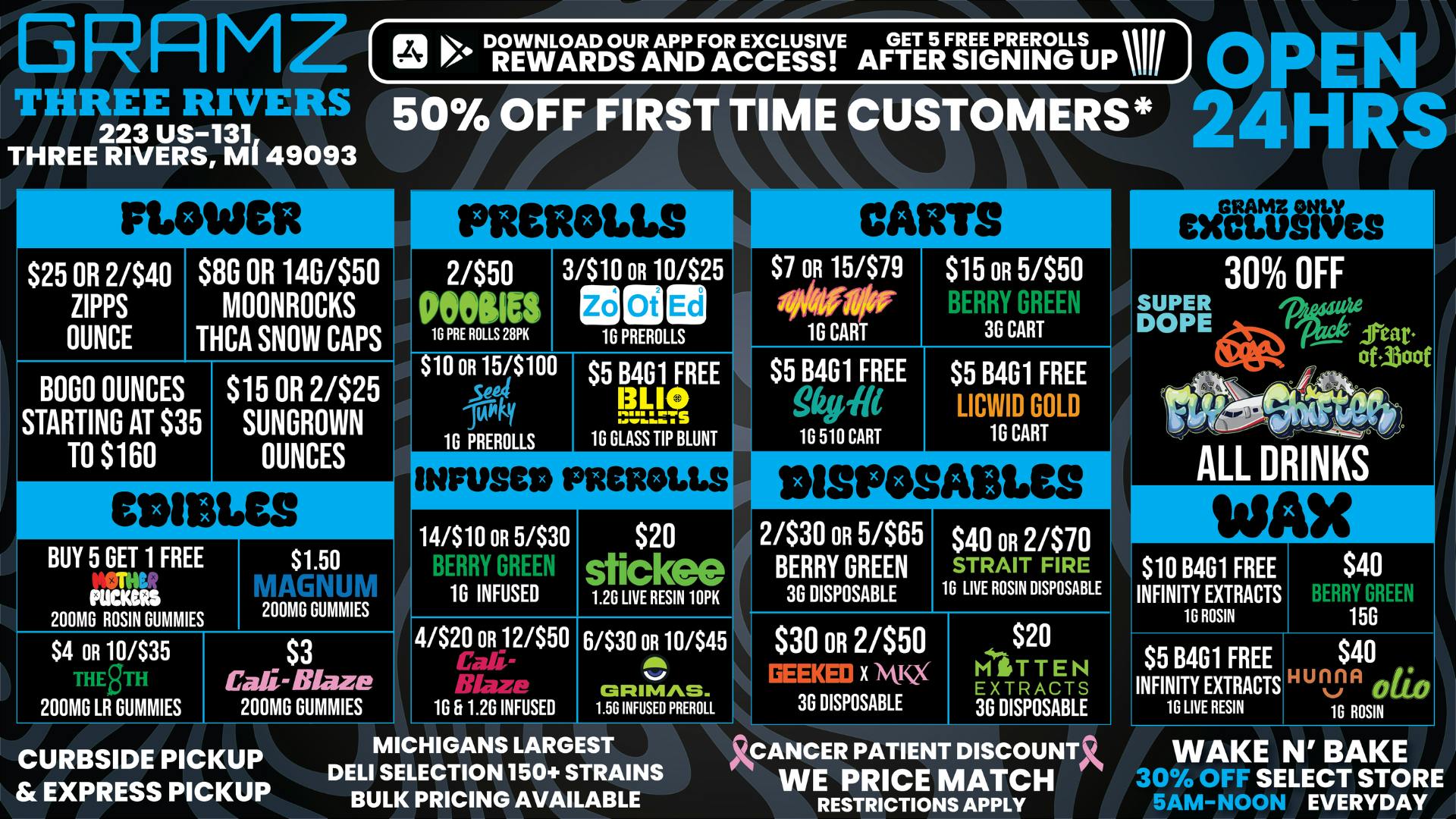 Gramz Cannabis - Three Rivers OPEN 24 HOURS. ALWAYS LOW PRICES.