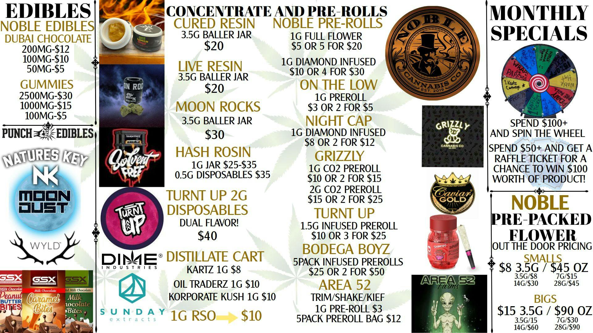 Noble Cannabis Co Dispensary DECEMBER DEALS AT NOBLE CANNABIS CO!