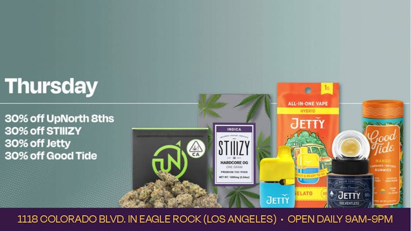 Velvet Cannabis Dispensary Eagle Rock DAILY THURSDAY DEALS