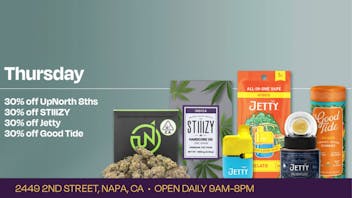 Velvet Cannabis Dispensary Napa DAILY THURSDAY DEALS