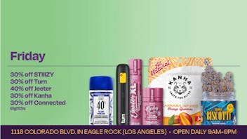 Velvet Cannabis Dispensary Eagle Rock DAILY FRIDAY DEALS