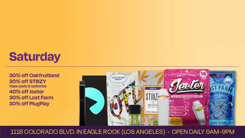 Velvet Cannabis Dispensary Eagle Rock Daily Saturday Deals @ Velvet Eagle Rock!