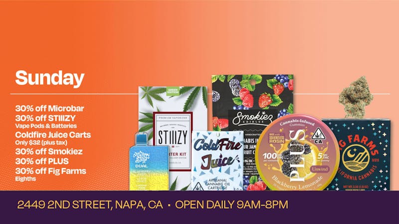 Velvet Cannabis Dispensary Napa Daily Sunday Deals @ Velvet Napa!