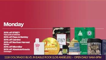 Velvet Cannabis Dispensary Eagle Rock Daily Monday Deals @ Velvet Eagle Rock!