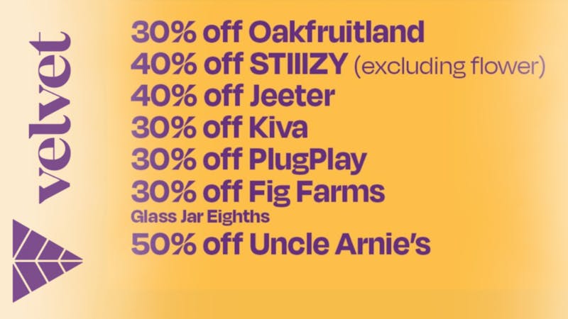 Velvet Cannabis Dispensary Eagle Rock Holiday Weekend Deals @ Velvet Eagle Rock!