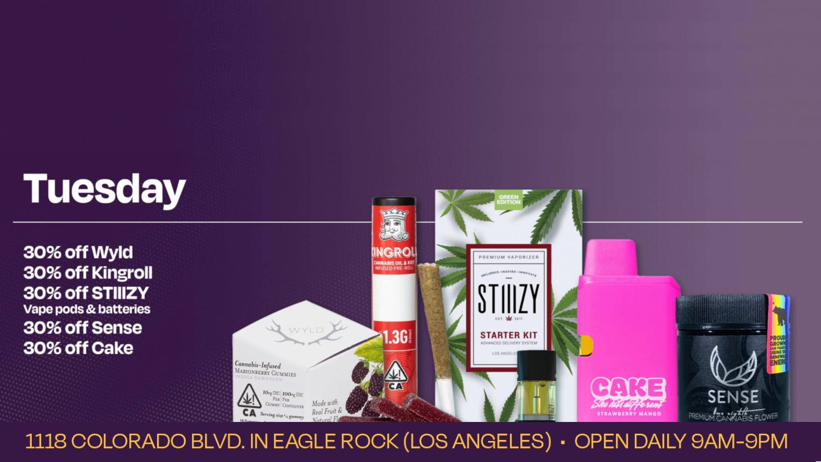 Velvet Cannabis Dispensary Eagle Rock Daily Tuesday Deals @ Velvet Eagle Rock!