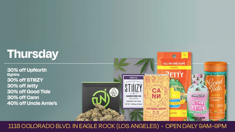 Velvet Cannabis Dispensary Eagle Rock Daily Thursday Deals @ Velvet Eagle Rock!