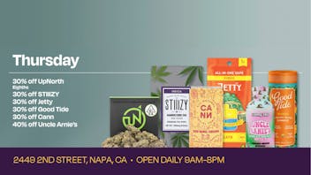 Velvet Cannabis Dispensary Napa ☃️❄️ Daily Thursday Deals @ Velvet Napa! ❄️☃️