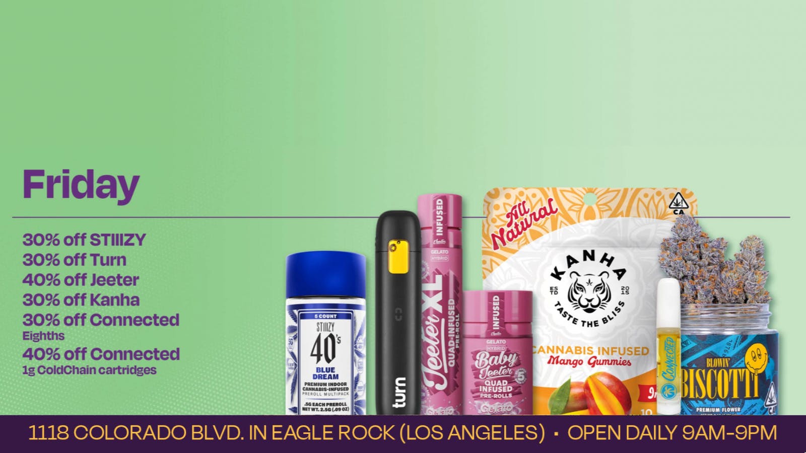 Velvet Cannabis Dispensary Eagle Rock ☃️❄️ Daily Friday Deals @ Velvet Eagle Rock! ❄️☃️