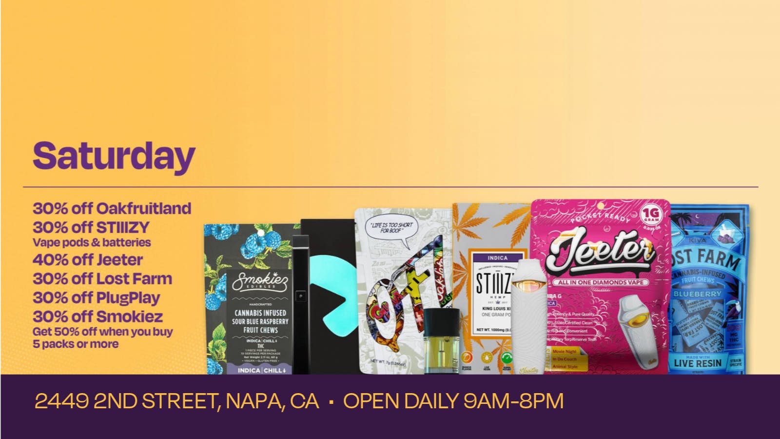 Velvet Cannabis Dispensary Napa ❄️☃️ Daily Saturday Deals @ Velvet Napa! ☃️❄️