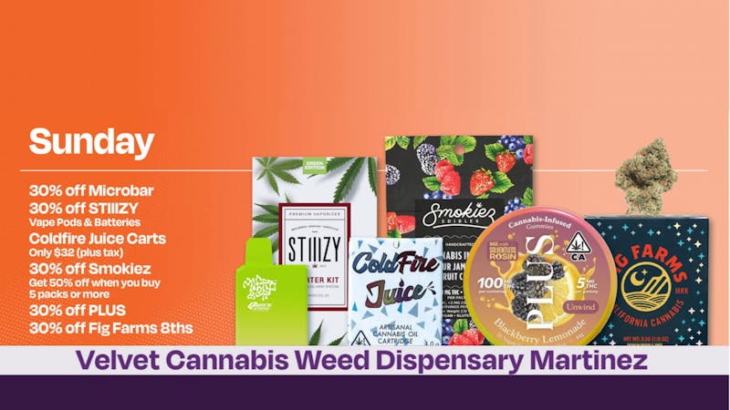 Velvet Cannabis Dispensary Martinez ☃️❄️ Daily Sunday Deals @ Velvet Martinez! ☃️❄️