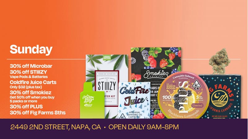 Velvet Cannabis Dispensary Napa ☃️❄️ Daily Sunday Deals @ Velvet Napa! ☃️❄️