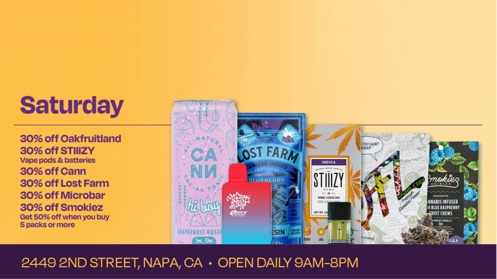 Velvet Cannabis Dispensary Napa 🍃 Daily Saturday Deals @ Velvet Napa! 🍃