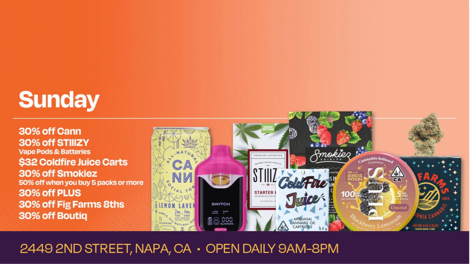 Velvet Cannabis Dispensary Napa 🍃 Daily Sunday Deals @ Velvet Napa! 🍃