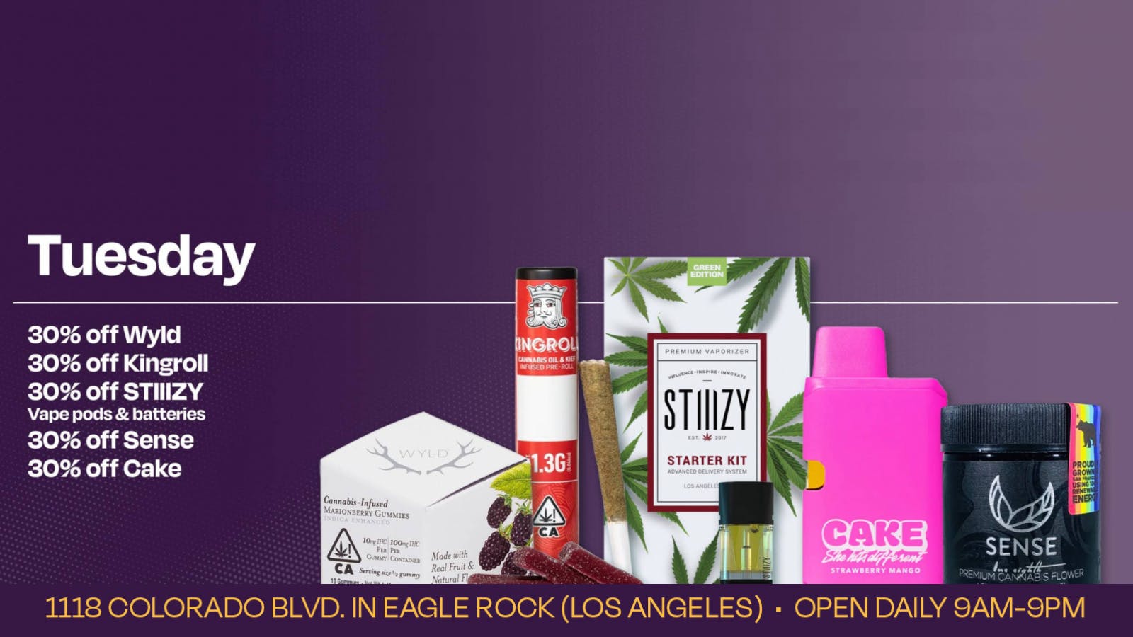 Velvet Cannabis Dispensary Eagle Rock 🍃 Daily Tuesday Deals @ Velvet Eagle Rock! 🍃