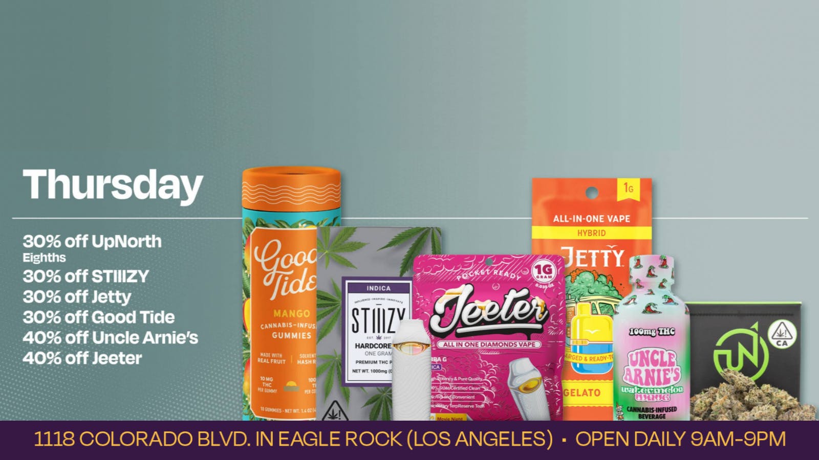 Velvet Cannabis Dispensary Eagle Rock 🍃 Daily Thursday Deals @ Velvet Eagle Rock! 🍃