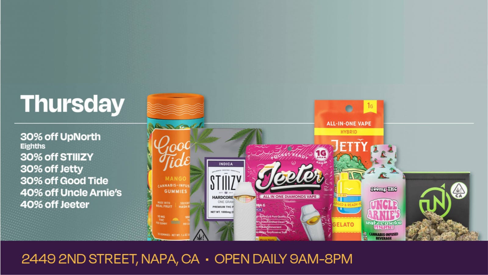 Velvet Cannabis Dispensary Napa 🍃 Daily Thursday Deals @ Velvet Napa! 🍃