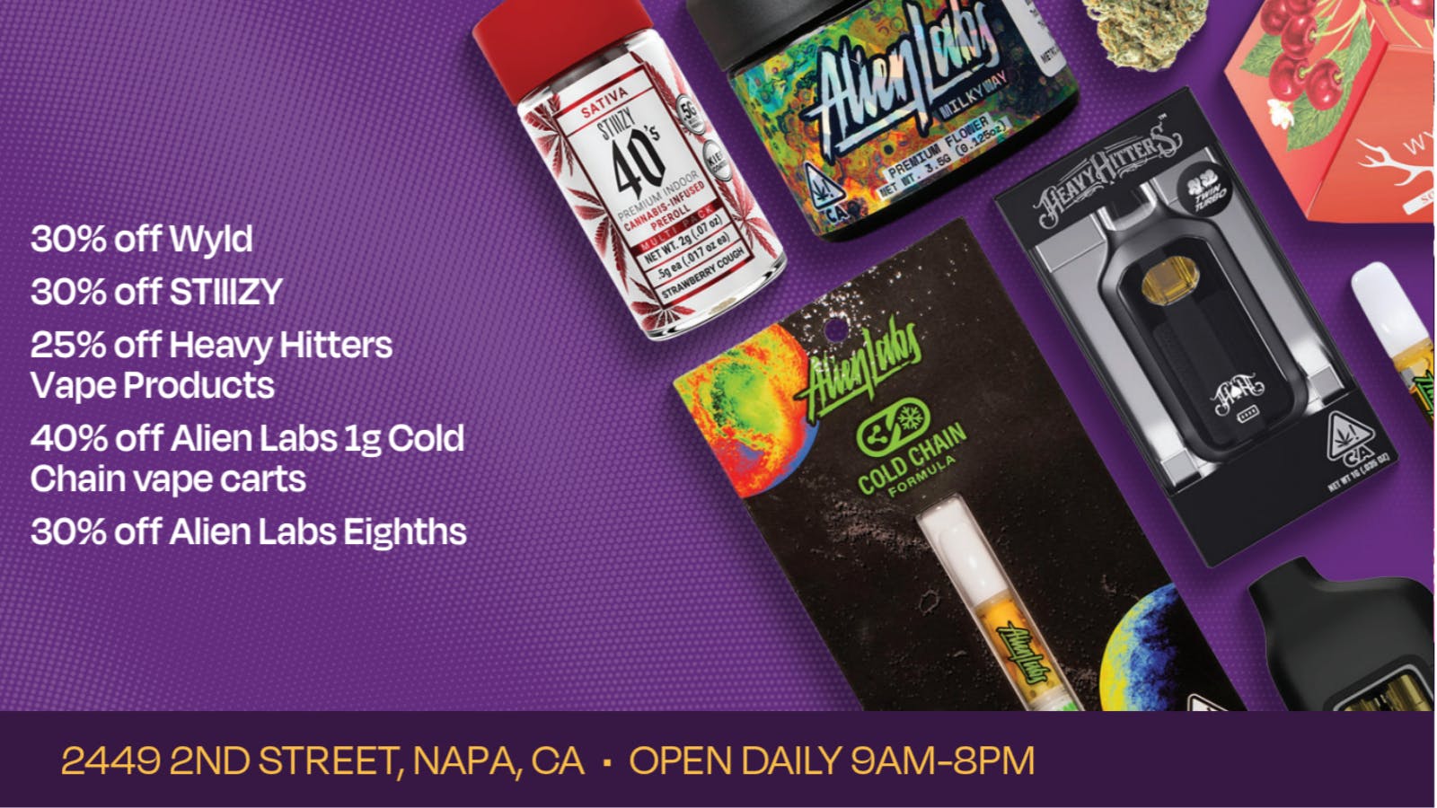 Velvet Cannabis Dispensary Napa 🍃 Daily Wednesday Deals @ Velvet Napa! 🍃
